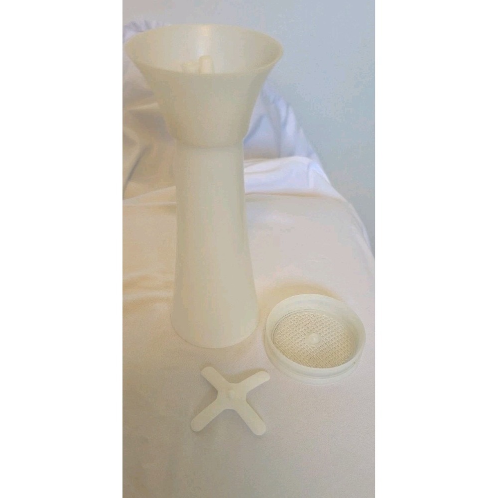Tupperware Jifi Sift White Sifter Flour Powdered Sugar Sifter  P2 3 Piece Set